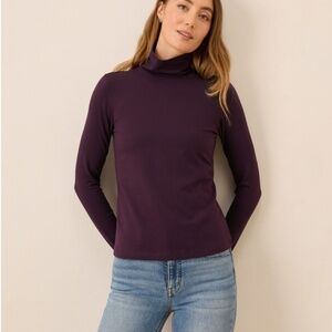 PACT. Women's Luxe Stretch Jersey Slim Turtleneck S. NWT